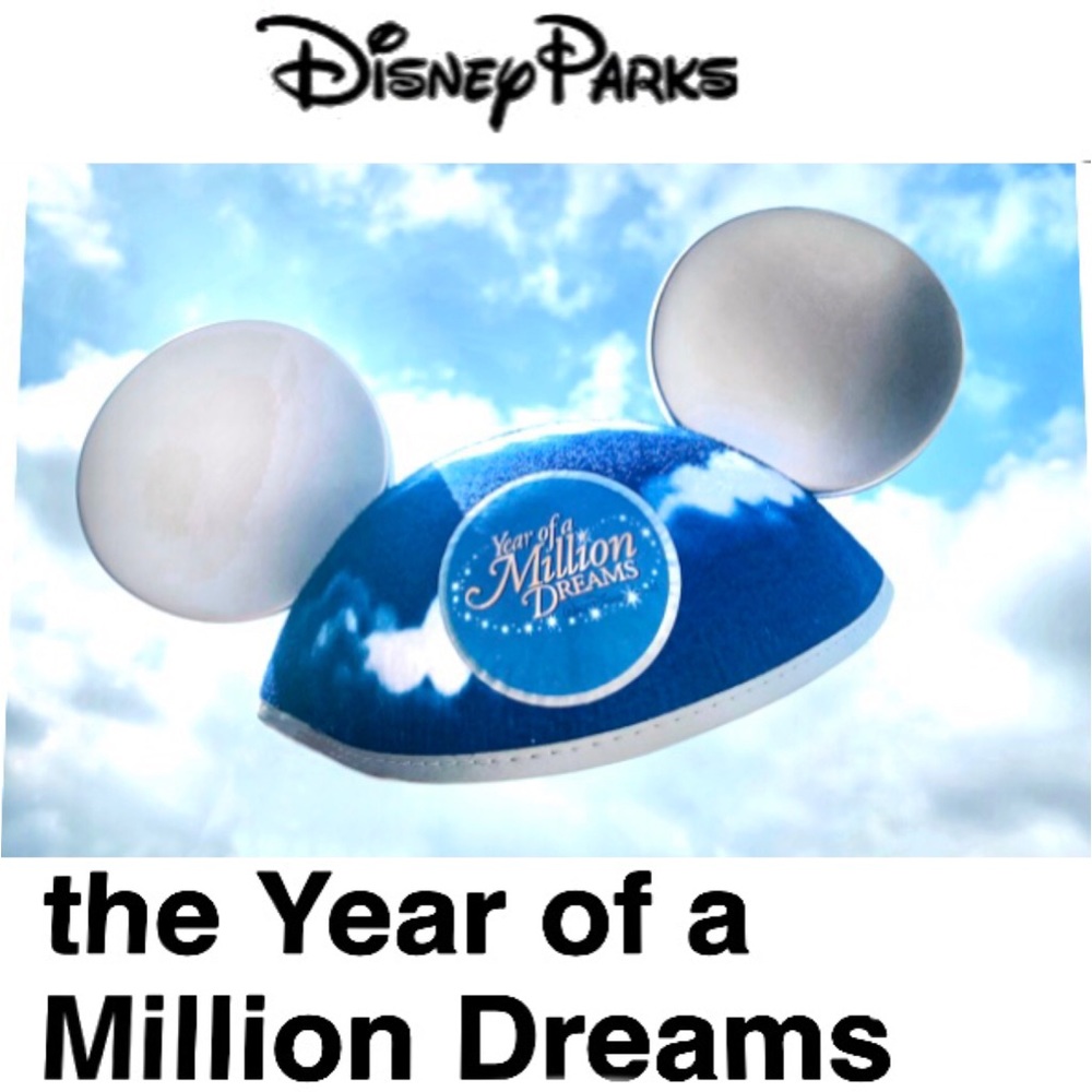 DISNEY PARKS Mickey Mouse silver ears”the year of A million dream”sizeADULT NEW